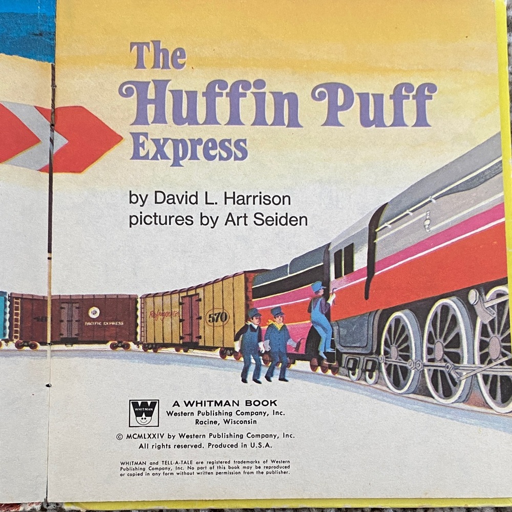 š Huffin Puff Express Children's Book A Tell-A-Tale Book - Picture 4 of 4